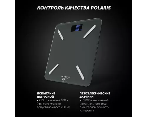 Весы напольные Polaris PWS 1896 IQ Home Антрацит