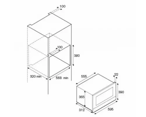 Встраиваемая микроволновая печь Bertazzoni F383MODMWSX