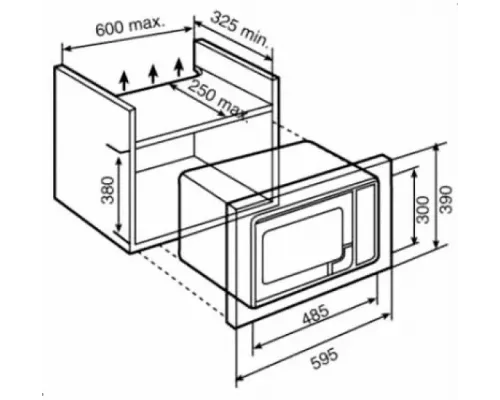 Встраиваемая микроволновая печь Teka MWE 207 FI Inox
