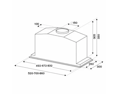 Встраиваемая вытяжка Bertazzoni KIN70MOD1XB