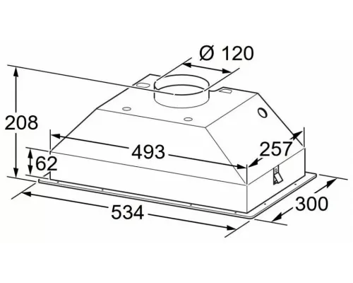 Встраиваемая вытяжка BOSCH DLN53AA70