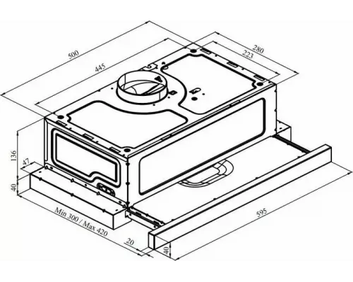 Встраиваемая вытяжка DARINA SMART М606X