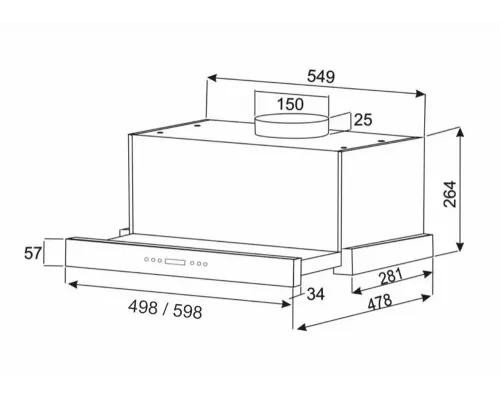 Встраиваемая вытяжка EXITEQ EX-1146 black