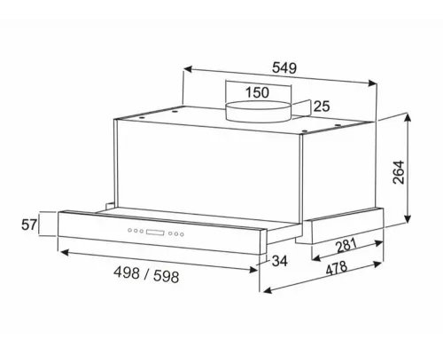 Встраиваемая вытяжка EXITEQ EX-1146 white
