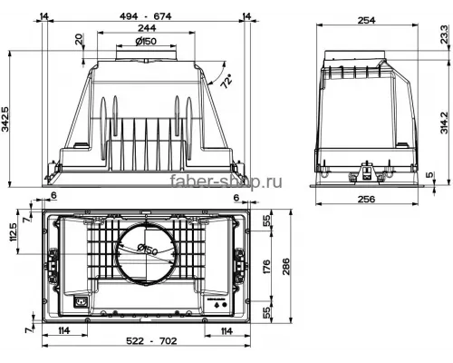 Встраиваемая вытяжка Faber INKA PLUS HCS X A52