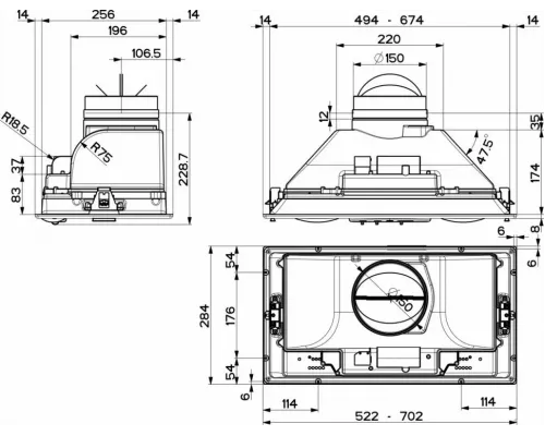 Встраиваемая вытяжка Faber INKA PLUS HCS X A70