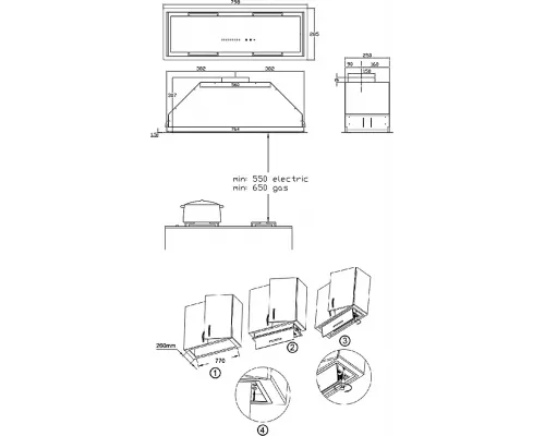 Встраиваемая вытяжка KORTING KHI 9997 X