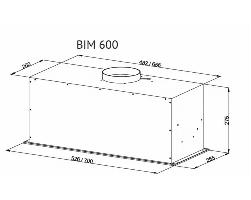 Встраиваемая вытяжка Kuppersberg BIM 600 Black