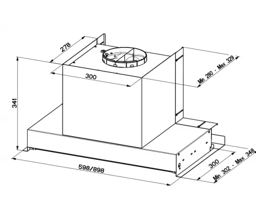 Встраиваемая вытяжка Kuppersberg FRANCESCA 90