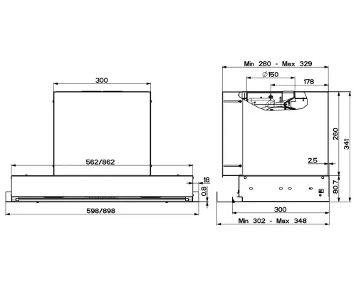 Встраиваемая вытяжка Kuppersberg FRANCESCA 90
