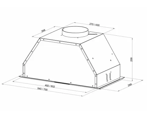 Встраиваемая вытяжка Kuppersberg INTRO 60 BLACK