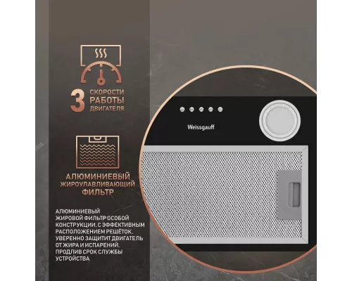 Встраиваемая вытяжка Weissgauff BOX 456 Black