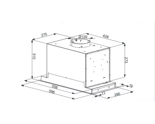 Встраиваемая вытяжка Weissgauff Omega BL
