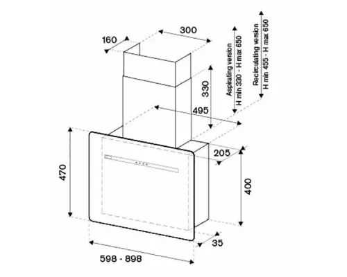 Вытяжка Bertazzoni KV90PRO1NA