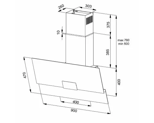 Вытяжка KORTING KHC 96373 BXGN