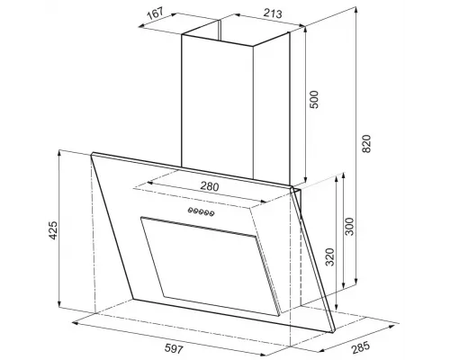 Вытяжка Krona FIONA 600 white PB
