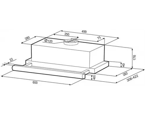 Вытяжка KRONA KAMILLA 600 SUPERNOVA B