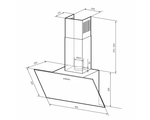 Вытяжка LEX Moza 500 Black