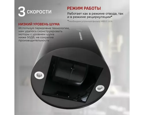 Вытяжка MBS AMARANTH 135 ISLAND BLACK