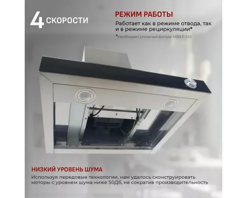 Вытяжка MBS MARANTA 160 BLACK GLASS