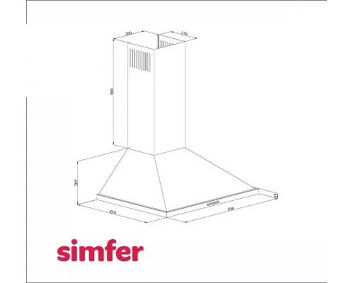 Вытяжка Simfer 8663 SM черный