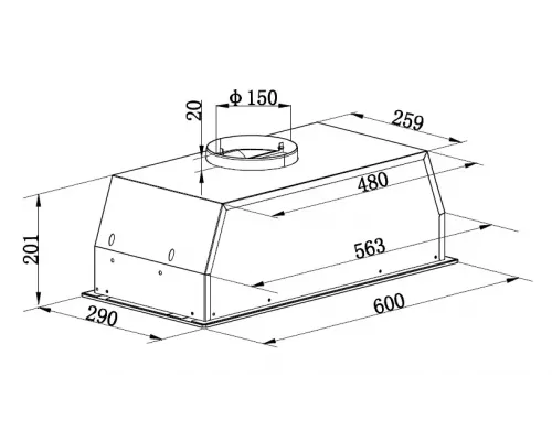 Вытяжка Weissgauff Dubhe 600 Black Touch