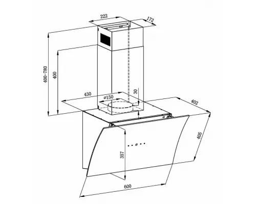 Вытяжка Weissgauff Merga 60 BL Sensor