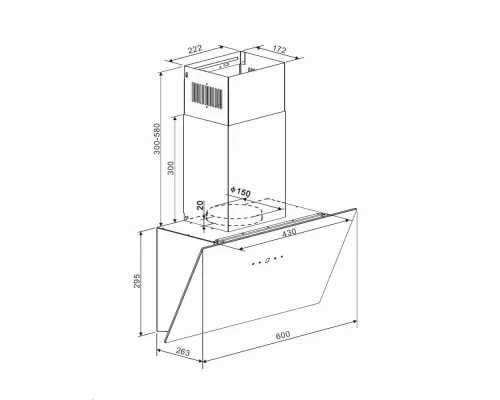 Вытяжка Weissgauff Zibal 60 BLX Sensor