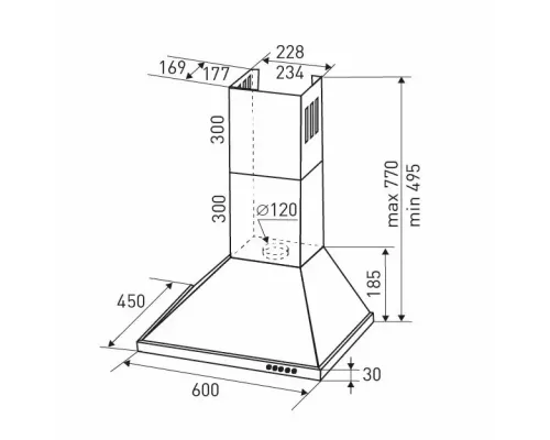 Вытяжка Zigmund & Shtain K 139.6 W