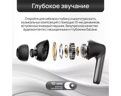 Беспроводные наушники TECNO Buds 4 BD04 Black (BD04 Black)