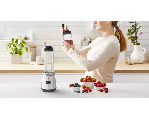 Блендер Moulinex LM15FD10 серебристый/черный