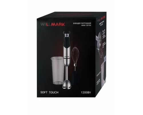 Блендер WILLMARK WHB-1207SS черный/серебристый