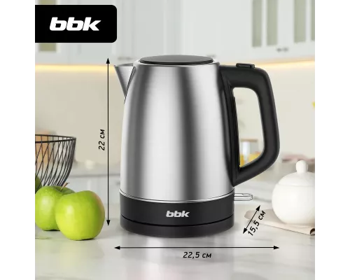 Чайник BBK EK1764S черный/нерж сталь
