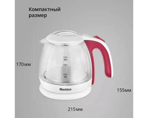 Чайник Blackton Bt KT1801G белый/розовый
