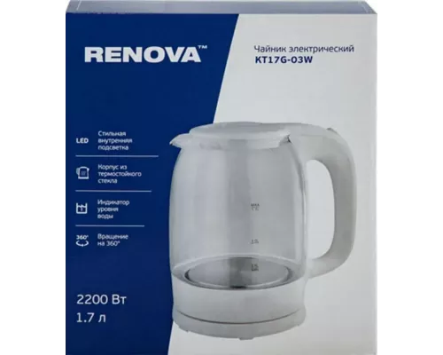 Чайник RENOVA KT17G-03W