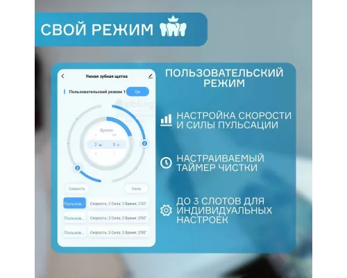 Электрическая зубная щетка Sibling Powerbrush - FB (черная)