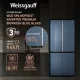 Холодильник Weissgauff WCD 590 NoFrost Inverter Premium Biofresh Blue Glass