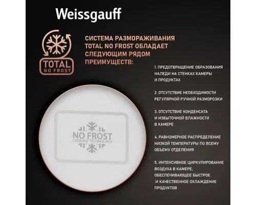 Холодильник Weissgauff WRK 2000 Total NoFrost Inverter Black Inox