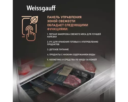 Холодильник Weissgauff WRK 2000 Total NoFrost Inverter Black Inox