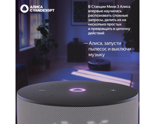 Умная колонка Yandex Станция Мини 3 Алиса серый