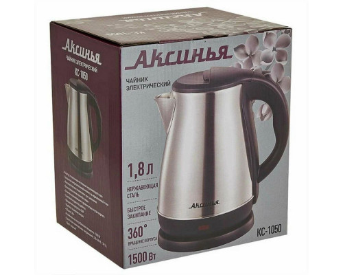 Чайник Delta Аксинья КС-1050 черный нерж