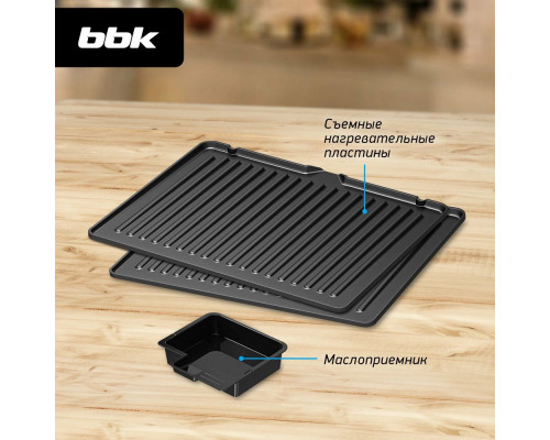 Гриль BBK BEG3001 черный/металлик Гриль BBK BEG3001 черный/металлик