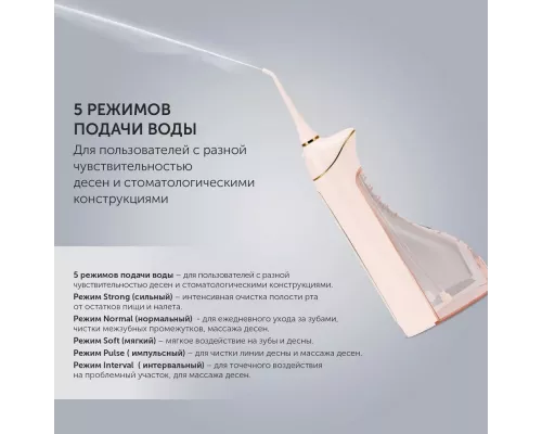 Ирригатор Polaris PWF 0201 Розовый