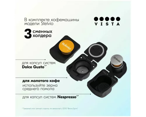 Кофемашина Vista Stelvio Red DNS100R