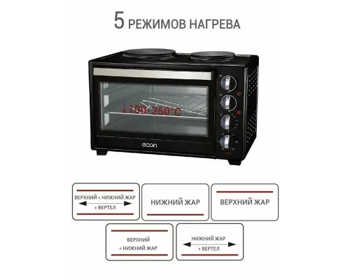 Мини-печь ECON ECO-GP3222MO, чёрный