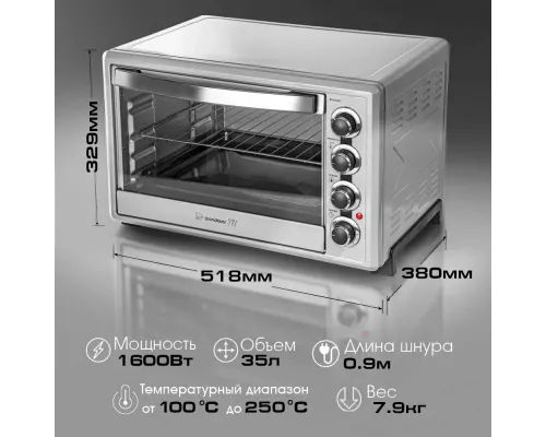 Мини-печь Endever Danko 4037 серебристый