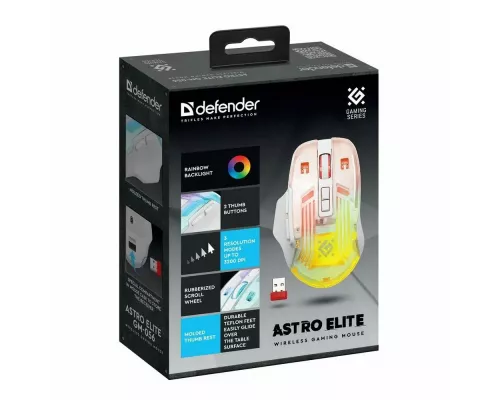 Мышь Defender Astro Elite GM-056 белый