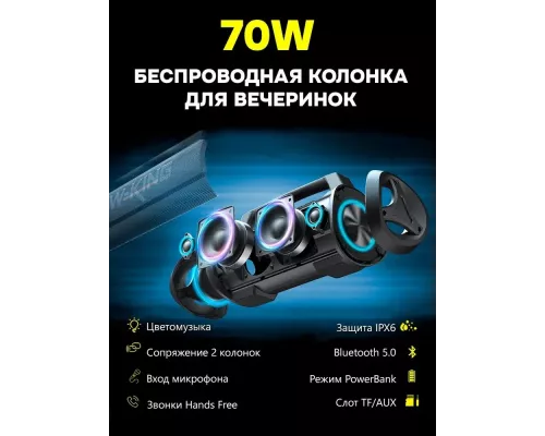 Портативная колонка W-King D10