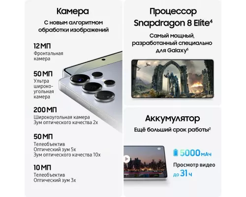 Смартфон Samsung Galaxy S25 Ultra 12/512Gb серебристый титан