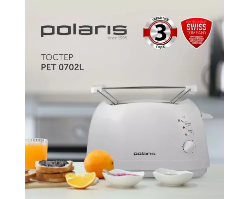 Тостер Polaris PET 0702 L белый 002486